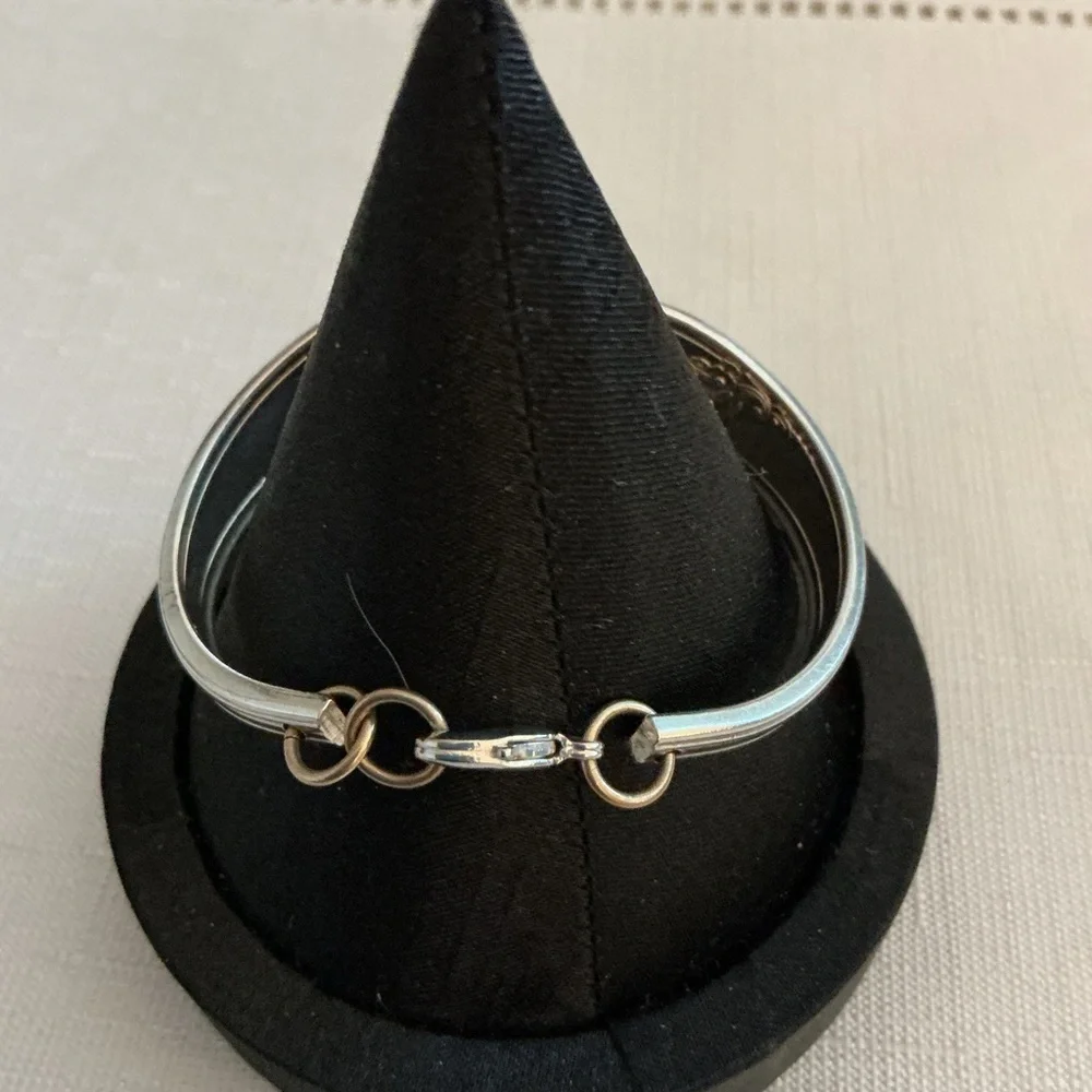 Oneida Co. Vintage Up Cycled Spoon Silver Plated Bracelet